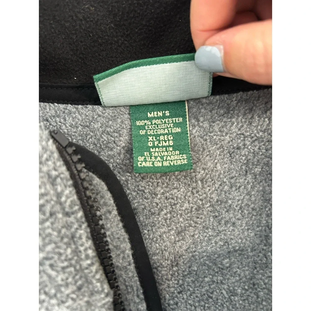 Vintage LL Bean‎ Fleece Vest Mens XL Gray Full Zip Made in USA 90s Gorpcore